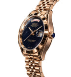 Seiko Mod Galaxy Burst Aventurine Day-Date Automatic Watch – Rose Gold | Angled bezel | Jubilee Bracelet