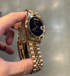 Seiko Mod Galaxy Burst Aventurine Day-Date Automatic Watch – Rose Gold | Angled bezel | Jubilee Bracelet