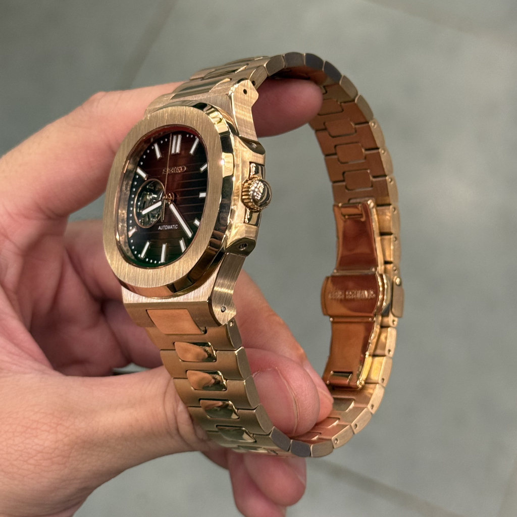 NAUTIKO | Rose Gold Chocolate Open Heart
