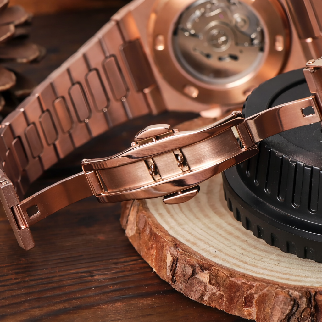 NAUTIKO | Rose Gold Royal Blue