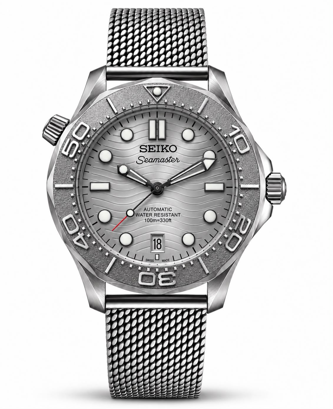 Seiko Mod Seamaster Arctic Silverstone Stainless Steel