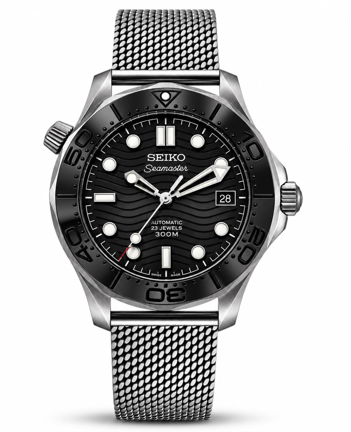 Seiko Mod Seamaster Dark Current Stainless Steel