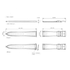 Seagull 1963 Icon II pencil design sheet for the strap, 20mm lugs and quick-release bars