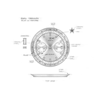 Seagull 1963 Icon II pencil dial sheet for the blue and stainless version with cream subdials
