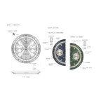 Seagull 1963 Icon II pencil sheet of dial colour options, blue with stainless steel markers