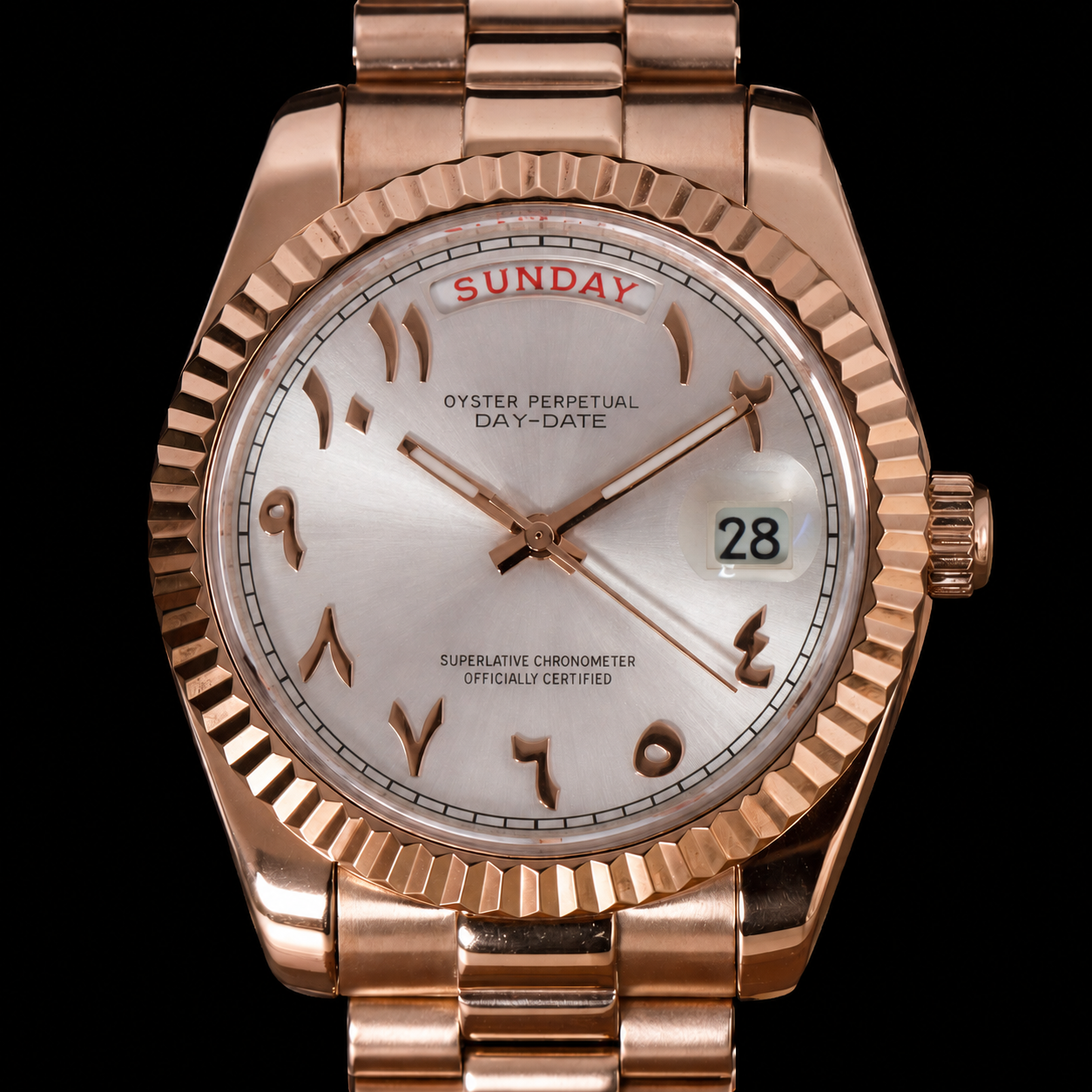 SEI-DAYDATE | Rose Gold - White Arabic